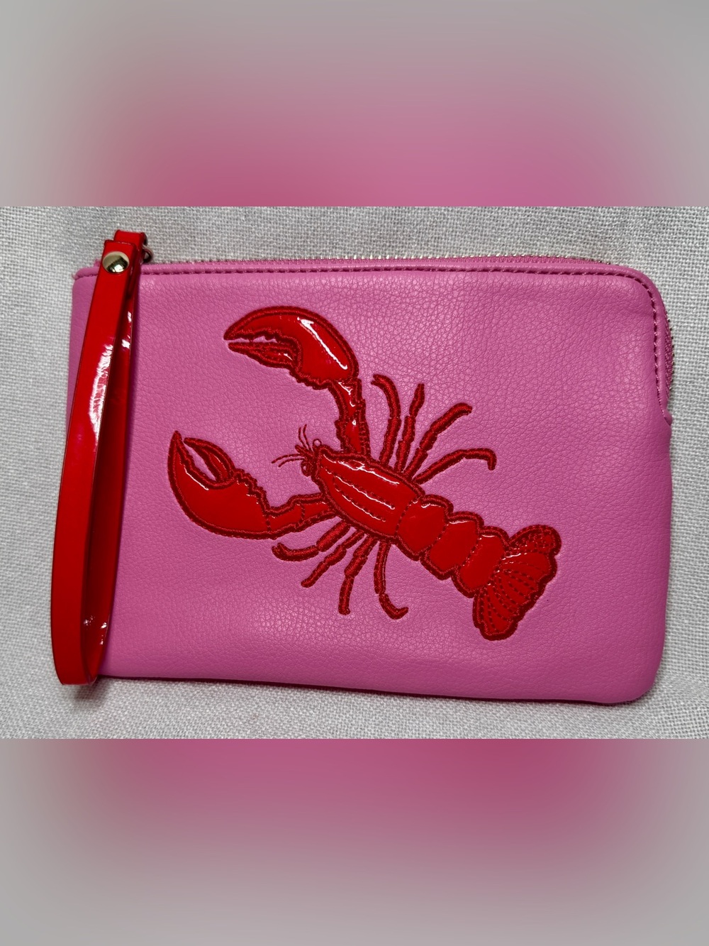 Pink Pouch with Lobster